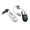 Mini Optical USB PC Mouse w/ Retractable Cord